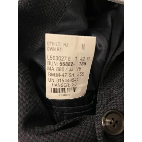 Polo University By Ralph Lauren Mens Wool Blazer 42R Navy Blue Made In Canada - Picture 2 of 7